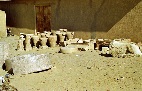 Pottery outside the museum building