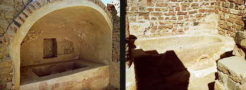 Restored Roman baths at Karanis